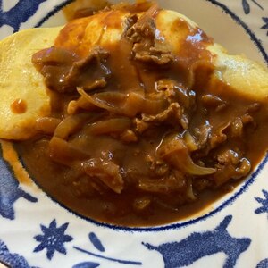 ライスは炊飯器にお任せ♪簡単デミのオムライス♡